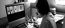 Dr.med.Silvia Lehenbauer-Dehm, Onkologische Praxis Templin, nutzt Telekonferenzen für fachlichen Austausch mit Kollegen.
